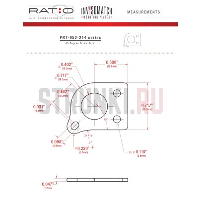 Набор пластин от Graphtech для колков Ratio, 45 градусов. PRT-952-214-G0, золото