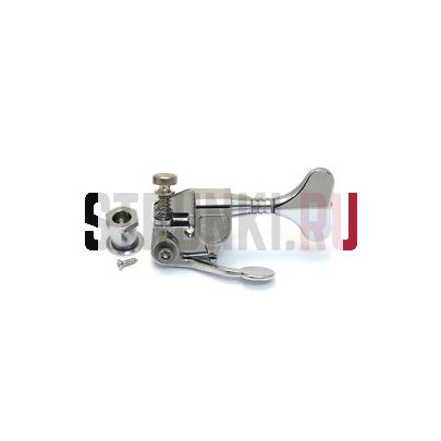 Одиночный басовый колок HIPSHOT M4 Bass Xtender 20400C, прямой, хром