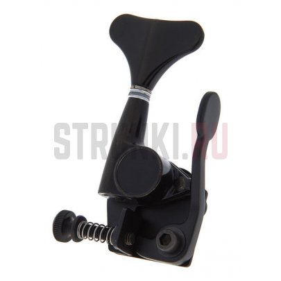 Одиночный басовый колок HIPSHOT GB7 Bass Xtender 20600B, прямой, черный