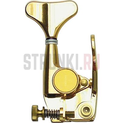 Одиночный басовый колок HIPSHOT GB7 Bass Xtender 20600G, прямой, золото