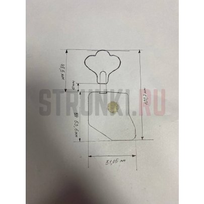 Одиночный басовый колок HIPSHOT BT10 Bass Xtender 21000N, прямой, никель