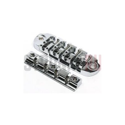 Бридж для 4-струнной бас-гитары HIPSHOT D Style 2 Piece System, Spacing 750, 5D400C-750 со струнодержателем, хром