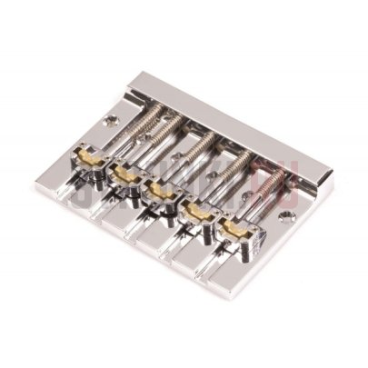 Бридж для 5-струнной бас-гитары HIPSHOT KickAss Bass Bridge 5K501C, Style 1, хром