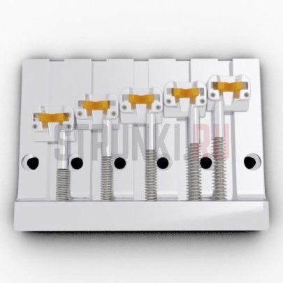 Бридж для 5-струнной бас-гитары HIPSHOT KickAss Bass Bridge 5K501C, Style 1, хром