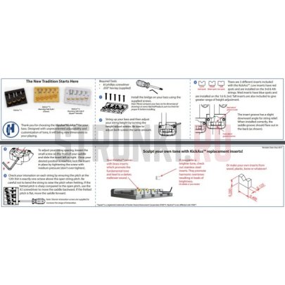 Бридж для 5-струнной бас-гитары HIPSHOT KickAss Bass Bridge 5K501C, Style 1, хром