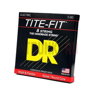 Струны для электрогитары DR Tite-Fit TF8-11 11-80