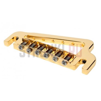 Бридж и струнодержатель HIPSHOT 43100G BABY GRAND, золото, с насечками, metric