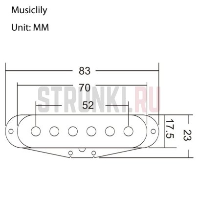 Крышка для сингла Musiclily MX1206IV, 52мм, Strat, кремовая
