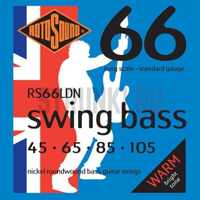 Струны для бас-гитары Rotosound Swing Bass RS66LDN 45-105
