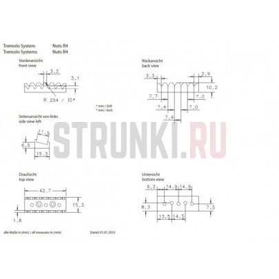 Топлок Original Floyd Rose R4 FRNR4CP (42,9мм), хром