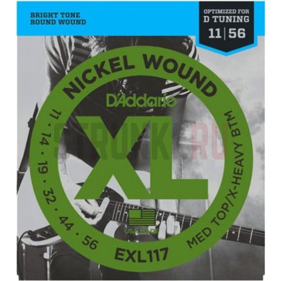 Струны для электрогитары D'Addario EXL117 11-56