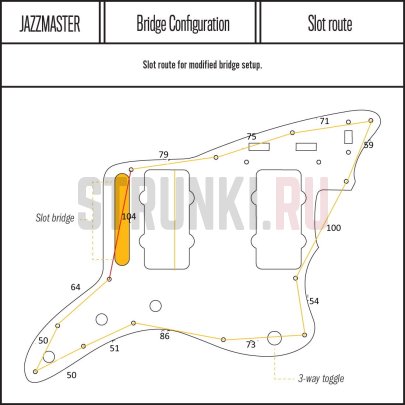 Пластиковая панель, трехслойная, Fender Jazzmaster, зеленая, HOSCO JM-G3P