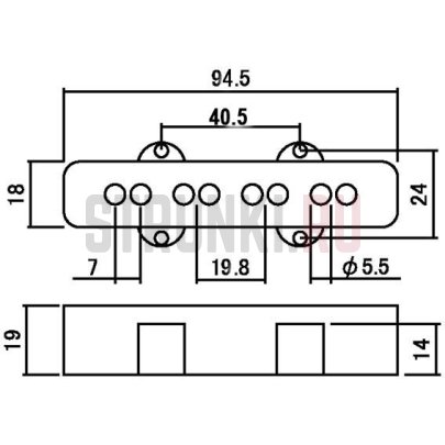 Крышка звукоснимателя для бриджевого сингла, Jazz Bass HOSCO OD-JB-CBR, черная