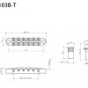 Бридж GOTOH Ti103B-T, золото картинка 1