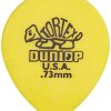 Медиаторы DUNLOP 413R.73 TORTEX TEARDROP, желтые 0.73 mm картинка 0
