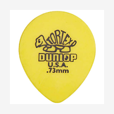 Медиатор Dunlop 413R.73 Tortex Teardrop, желтый, 0.73 мм, 1 шт.