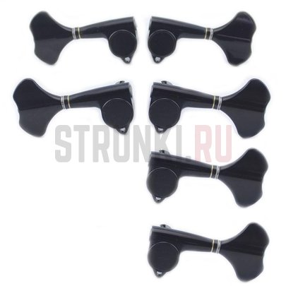 Колки 4+2 для 6-струнной бас-гитары GOTOH GB707, cosmo black