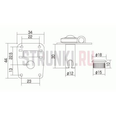 Колки 4+2 для 6-струнной бас-гитары GOTOH GB10, черные