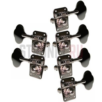 Колки 4+2 для 6-струнной бас-гитары GOTOH GB10, черные