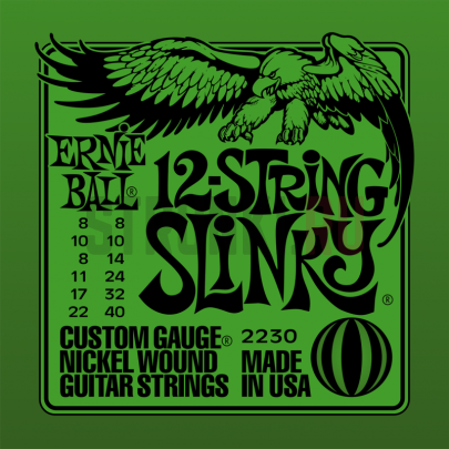 Струны для электрогитары Ernie Ball 2230 Nickel Slinky 12 8-40