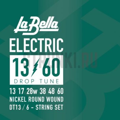 Струны для электрогитары La Bella DT13 Drop Tune 13-60