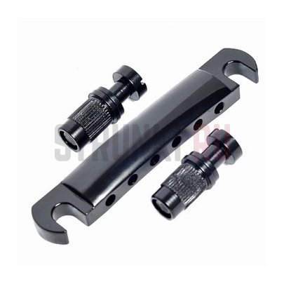 Сет замковый Бридж Paxphil BM025-BK + Струнодержатель PARTSLAND LTZC-TAIL-BK, черный