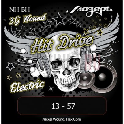 Струны для электрогитары Мозеръ NH BH Hit Drive Nickel 13-57