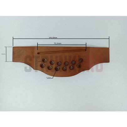 Струнодержатель для 12-струнной акустической гитары MiLena-Music ML-CDA-12-2