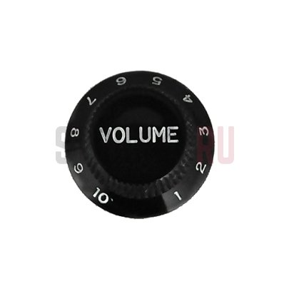 Ручка потенциометра Paxphil KPV13, Fender style, метрическая, громкость, чёрная