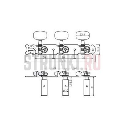 Колки для классической гитары Paxphil JC-78-NI, никель