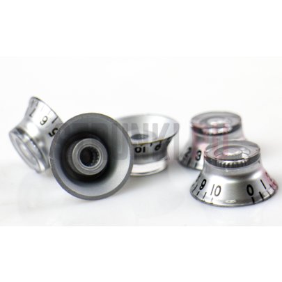 Ручка потенциометра Musiclily MX0615CR, Bell style, метрическая, хром