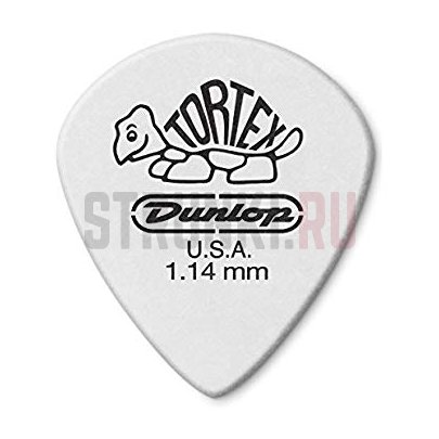 Медиатор Dunlop 478R1.14 Tortex Jazz III White Cabinet, 1.14 мм, 1 шт.