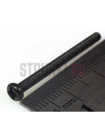 PARTS M2,35*32, винт для крепления сингла или хамбакера на корпус или панель (2,35x32mm) черный