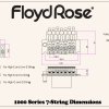Тремоло система Floyd Rose Special FRTSSS1000, 7 струн, сустейн блок - 37 мм, хром картинка 2