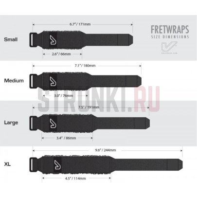 GRUVGEAR FRETWRAPS заглушка для струн LG, черная FW-3PK-LG
