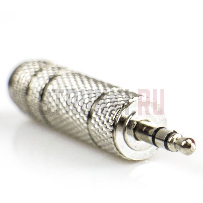 Переходник 6,35 мм стерео, на 3,5 мм стерео, GOLDEN SHINE P63-2Ni