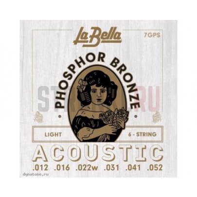 Струны для акустической гитары La Bella 7GPS Phosphor Bronze 12-52