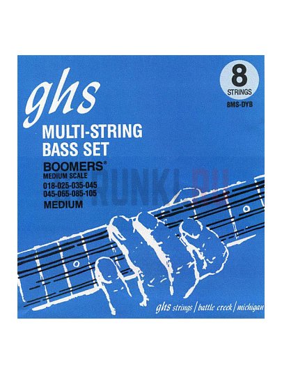 Струны для бас-гитары GHS Boomers 8MS-DYB 18-105