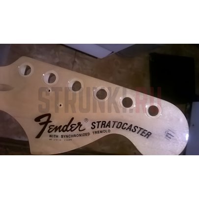 Наклейка декаль на голову грифа гитары "Fender Stratocaster 1968-1970" Струнки.ру