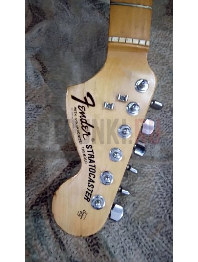 Наклейка декаль на голову грифа гитары "Fender Stratocaster 1968-1970" Струнки.ру