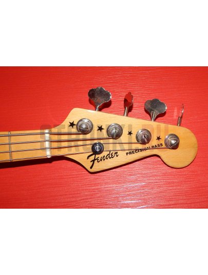 Наклейка декаль на голову грифа гитары "Fender Precision Bass" Струнки.ру, чёрный
