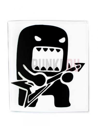 Наклейка для гитары "Домо-кун" Струнки.ру, черный