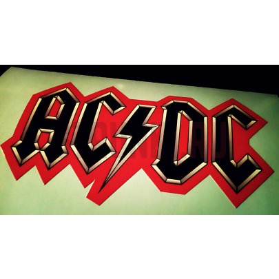 Наклейка для гитары "AC/DC" Струнки.ру, разноцветная