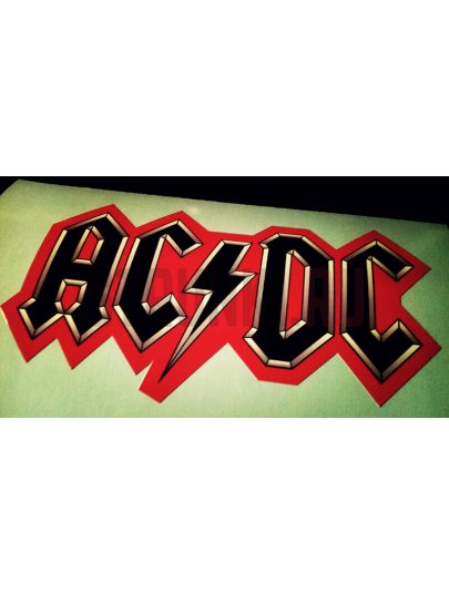 Наклейка для гитары "AC/DC" Струнки.ру, разноцветная