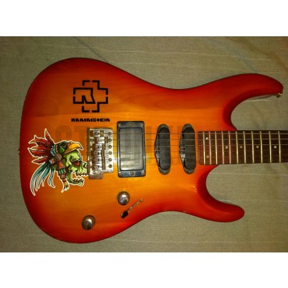 Наклейка для гитары "Rammstein" Струнки.ру, черный