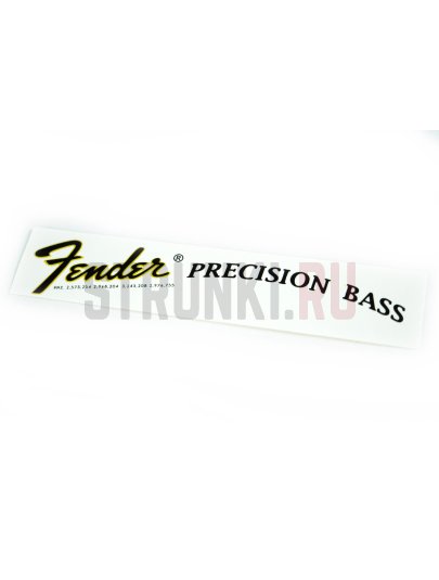 Наклейка декаль на голову грифа гитары "Fender Precision Bass 1968-1976" Струнки.ру