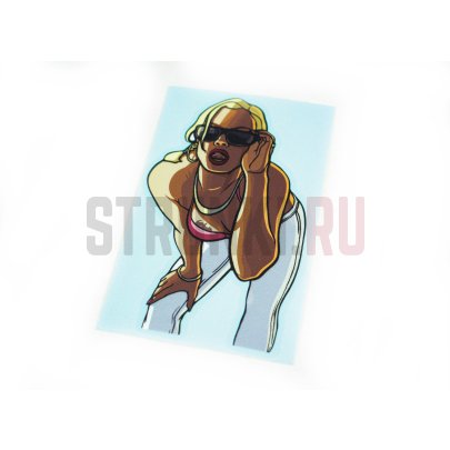 Наклейка для гитары "San Andreas Girl" Струнки.ру