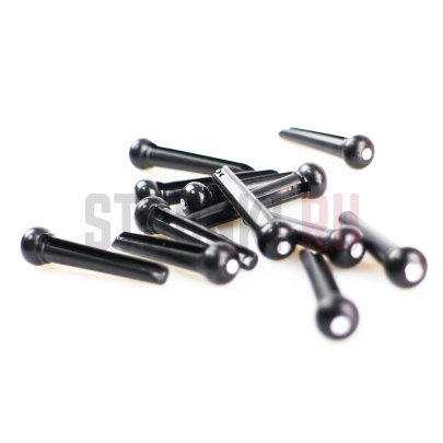 Втулка (бобышка) EMUZIN ABP 04 для акустической гитары, черная с точкой