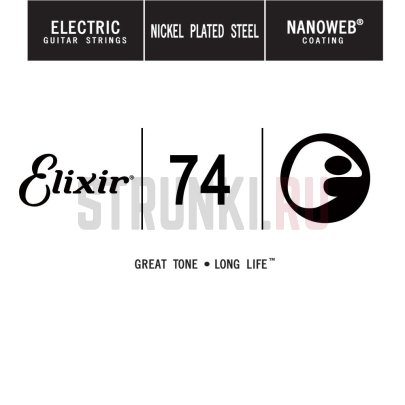 Струны для электрогитары Elixir 12007 Nanoweb Light + Eight String Elixir 15274 9-74