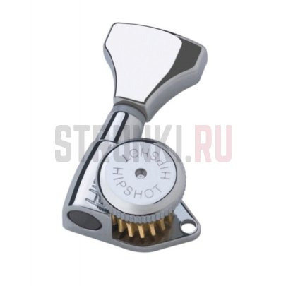 Колки 7 в линию локовые HIPSHOT GRIP-LOCK OPEN 6GL0CT, хром